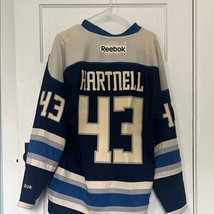 Reebok Navy and Beige Men's Jersey